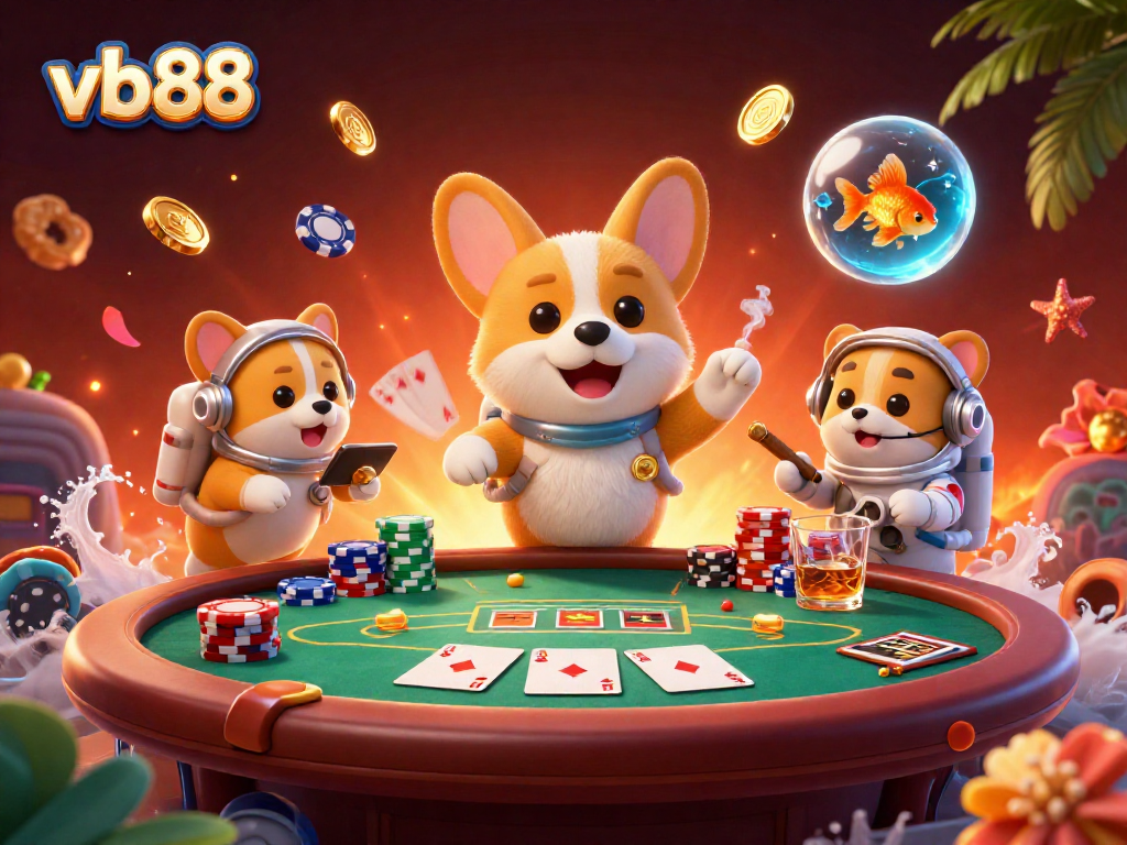 Experience thrilling moments at vb88's gaming space with our playful 3D characters in action.