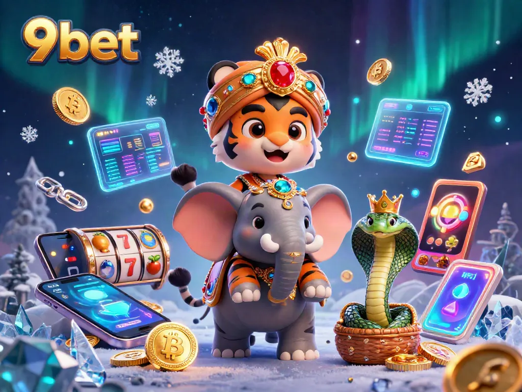 Experience thrilling gaming with 9bet featuring vibrant 3D characters and casino elements.