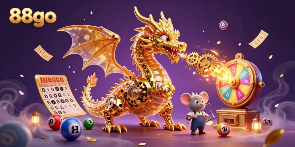 Experience the thrill of 88go in a vibrant 3D gaming scene filled with dynamic elements.