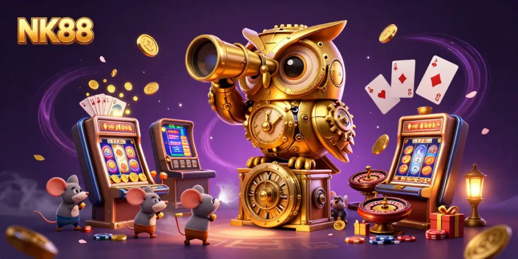 Engage with NK88 in an immersive casino experience packed with action and vibrant gaming elements.