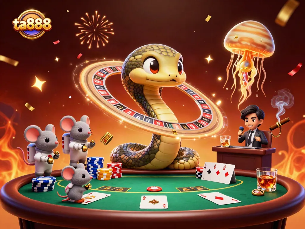 Experience thrilling bets at ta888 as astronaut mice wager on a cosmic roulette wheel.