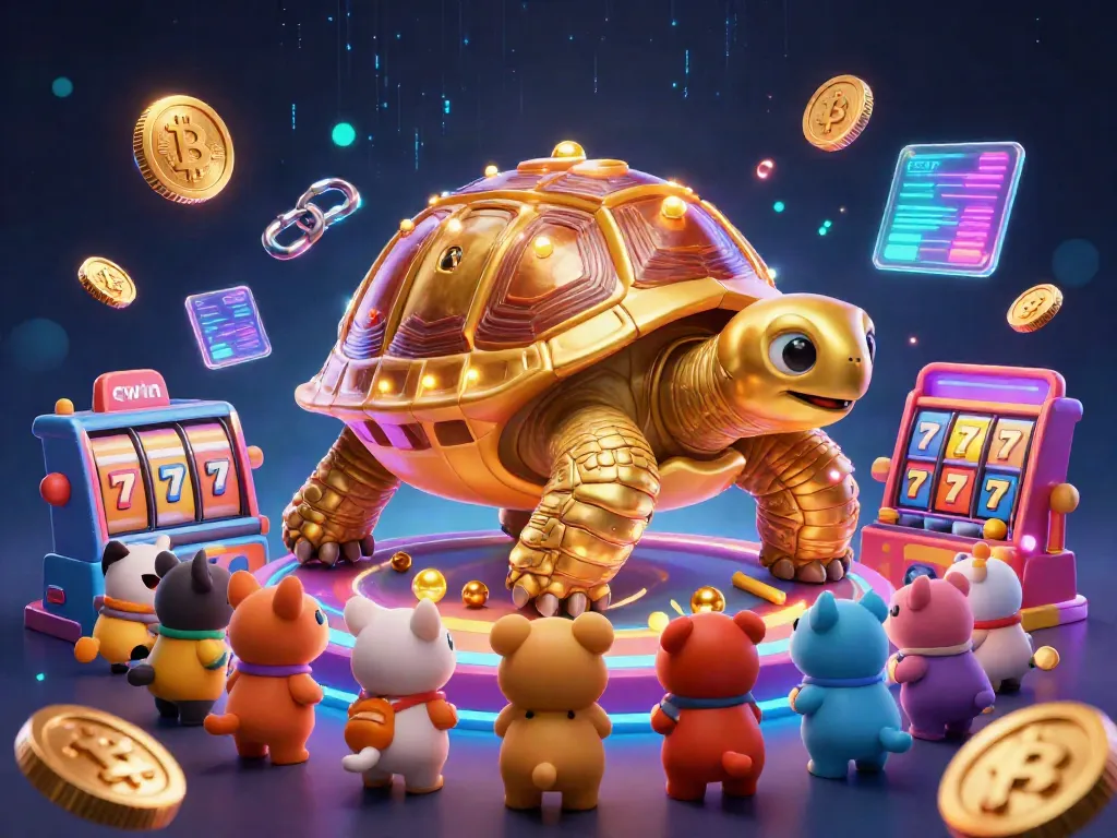 Engage in thrilling casino fun with CWIN, featuring a golden tortoise pinball machine and vibrant slot elements.