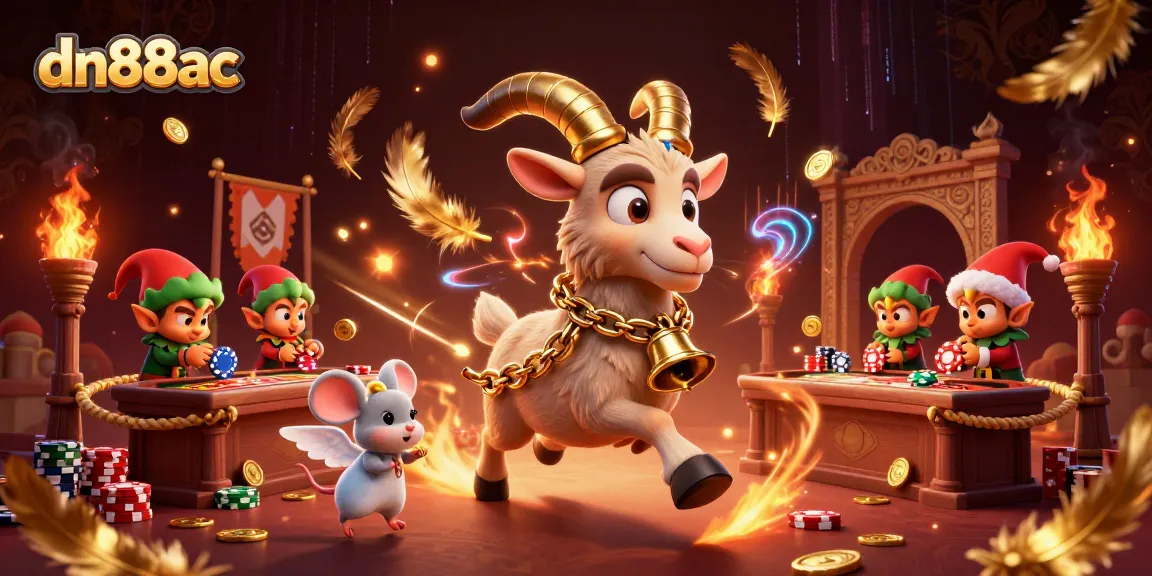 Experience the thrill of dn88ac with whimsical casino action featuring a Krampus goat and mischievous gremlins.