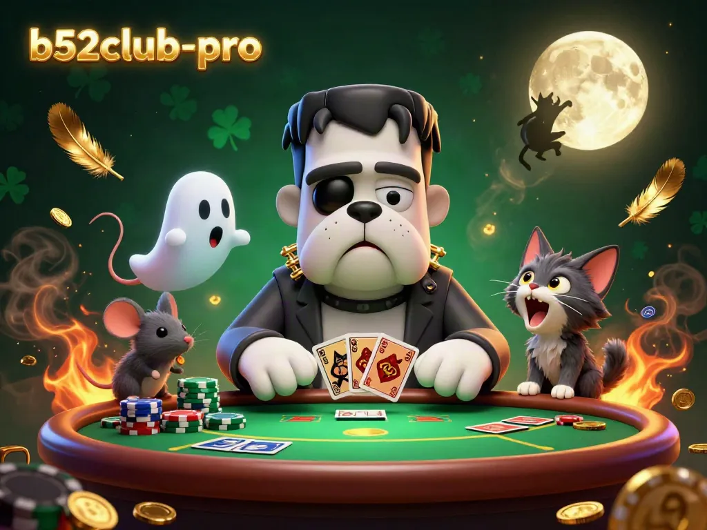 Experience thrilling card games at b52club-pro with vibrant characters and glowing visuals.